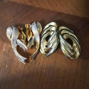 Gold Clipon Earrings